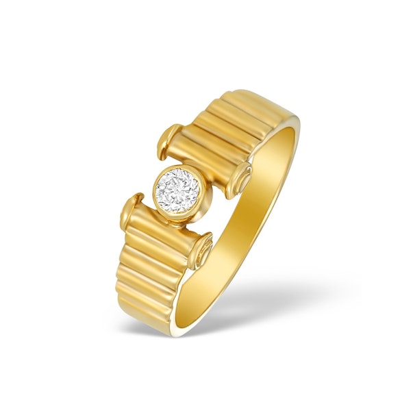 9K Gold Diamond Solitaire Ring SIZE N - Image 1