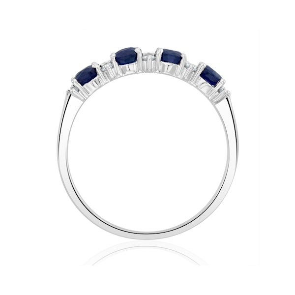 Sapphire 0.70ct And Diamond 9K White Gold Ring - Image 3