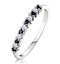 Sapphire 0.10ct And Diamond 9K White Gold Ring - image 1