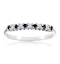 Sapphire 0.10ct And Diamond 9K White Gold Ring - image 2
