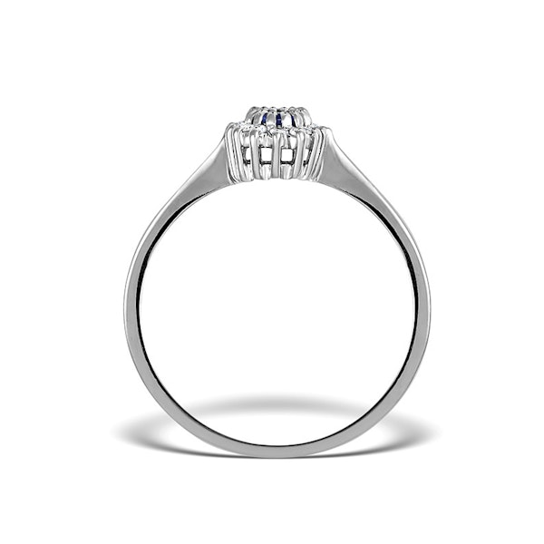 Sapphire 5 x 3mm And Diamond 18K White Ring SIZES AVAILABLE L M O P R S T - Image 2