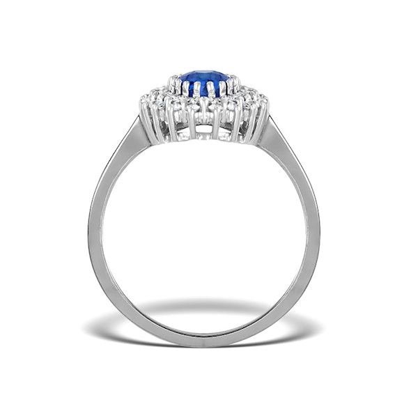 Tanzanite 7 x 5mm And 0.30ct Diamond 18K White Gold Ring SIZES AVAILABLE L - Image 2