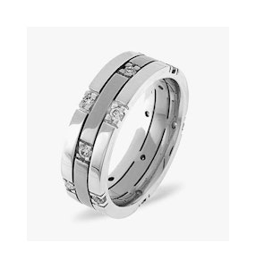 Mens 0.37ct H/Si Diamond Platinum Dress Ring