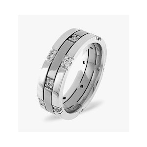 Amy 0.37CT H/SI Diamond and White Gold Wedding Ring - Size P