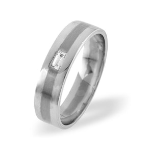 Mens 0.07ct H/Si Diamond Platinum Dress Ring