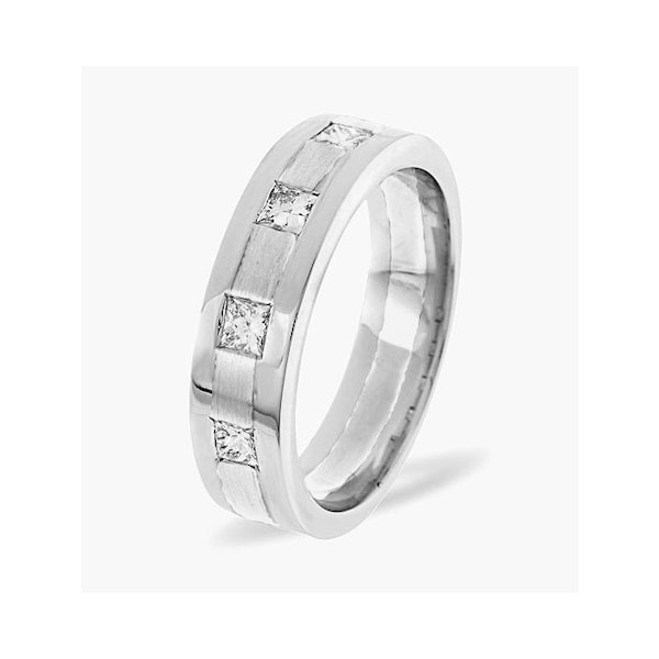 Lauren 4 Stone Platinum Diamond Wedding Ring 0.35CT H/SI - Image 1