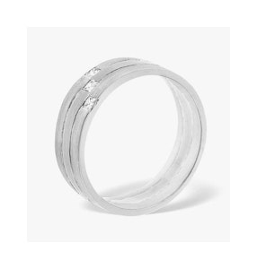 Lauren 3 Stone Platinum Diamond Wedding Ring 0.07CT H/SI