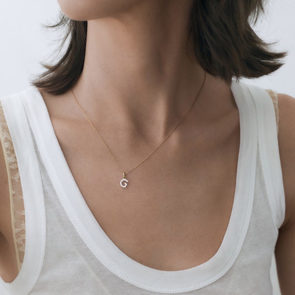 Love  Letter Initial  Z Lab Diamond Necklace set in 18K Gold Vermeil - Image 2