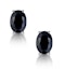 Sapphire 7mm x 5mm 18K White Gold Earrings - image 1