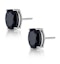 Sapphire 7mm x 5mm and 9K White Gold Earrings - image 3