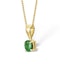 Emerald 5 x 4mm 18K Yellow Gold Pendant Necklace - image 2