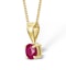 Ruby 5 x 4mm 18K Yellow Gold Pendant Necklace - image 2