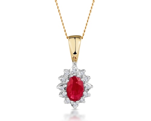 Ruby Yellow Gold Pendants And Necklaces
