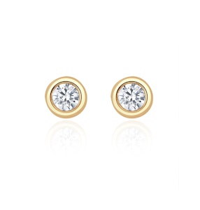 Stud Earrings 0.20CT Diamond 9K Yellow Gold