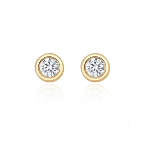 Stud Earrings 0.20CT Diamond 9K Yellow Gold