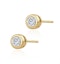 Stud Earrings 0.20CT Diamond 9K Yellow Gold - image 2