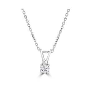 Chloe Diamond Solitaire Necklace 0.10CT in 9K White Gold