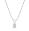 Diamond Solitaire Necklace 0.10CT Diamond 9K White Gold - image 3
