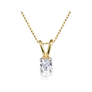 Diamond Solitaire Necklace 0.15CT Diamond 9K Yellow Gold