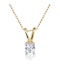 Diamond Solitaire Necklace 0.15CT Diamond 9K Yellow Gold - image 1