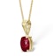 Ruby 7 x 5mm 9K Yellow Gold Pendant Necklace - image 2