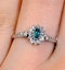 Emerald 5 x 3mm And Diamond 9K White Gold Ring - image 4