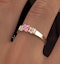 Pink Sapphire and Diamond Ring 9K Yellow Gold - image 4