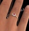 Ruby 3.5 x 3.5mm And Diamond 18K Gold Ring - image 4