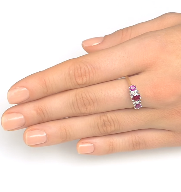 Gorgeous New 6.92 Ct. Genuine Indian Ruby & Champagne Diamond Ring on sale Sz 8