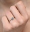 Sapphire 5 x 3mm And Diamond 9K White Gold Ring  A4432 - image 4