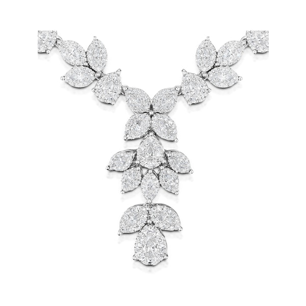 Diamond Necklace - Pyrus - 8.5ct of H/Si Diamonds in 18K White Gold - Image 4