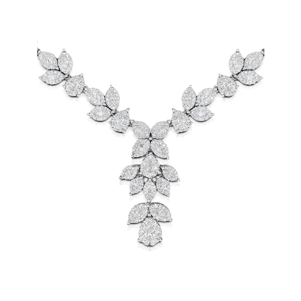 Diamond Necklace - Pyrus - 8.5ct of H/Si Diamonds in 18K White Gold - Image 3
