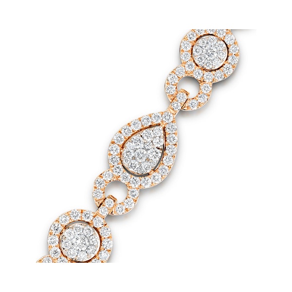 Diamond Necklace Pyrus Halo 11.00ct in 18K Rose Gold - Image 4
