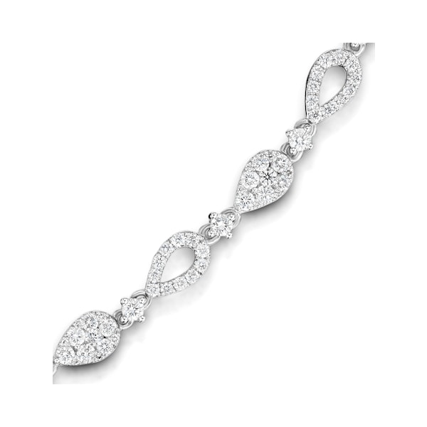 Diamond Necklace Vintage Pyrus 9.00ct H/Si Diamonds in 18K White Gold - Image 4