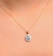 Sapphire 6 x 4 mm And Diamond 9K Yellow Gold Pendant Necklace - image 4