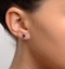 Sapphire 5mm x 4mm 9K White Gold Earrings - image 2