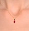 Ruby 7 x 5mm 9K Yellow Gold Pendant Necklace - image 4