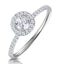 Ella Halo Lab Diamond Engagement Ring 0.55ct in 9K White Gold - image 1