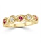 Ruby 0.20ct And Diamond 18K Gold Ring - image 2