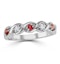 Ruby 0.20ct And Diamond 18K White Gold Ring - image 2