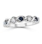 Sapphire 2.25 x 2.25mm And Diamond 9K White Gold Ring - image 2