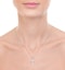 2 Carat Cross Lab Diamond Necklace Pendant in 9K White Gold - image 3