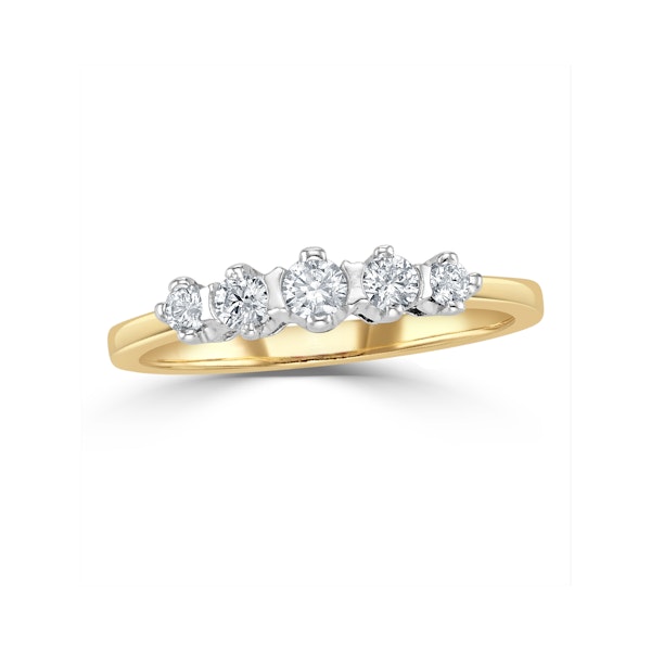 Grace 18K Gold 5 Stone Diamond Eternity Ring 0.33CT - Image 2