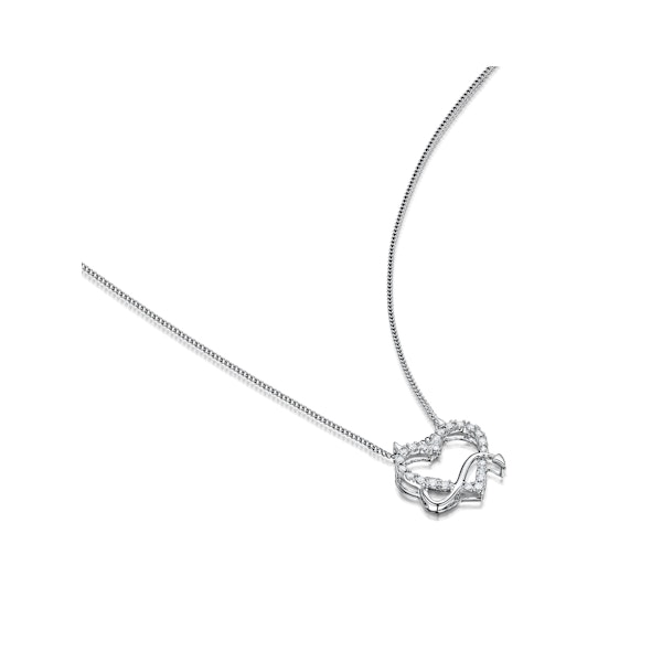 Devilish Diamond Heart Necklace in 9ct White Gold - Image 3