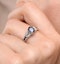 Sapphire 1.25ct And Diamond 9K White Gold Ring - image 3