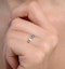 Sapphire 0.20ct And Diamond 9K White Gold Ring - image 2
