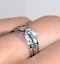 Emerald And 0.12CT Diamond Ring 9K White Gold - image 4