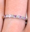 Pink Sapphire And Diamond Ring 9K White Gold - SIZE K - image 3