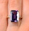 Amethyst 6.40ct And Diamond 9K Gold Ring - image 3