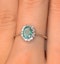 Emerald 0.83ct And Diamond 9K White Gold Ring - image 2